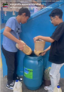 Descarte de óleo nas escolas